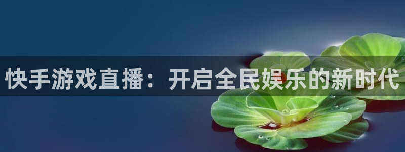 nba直播免费观看直播在线88看球：快手游戏直播：开启全民娱乐的新时代