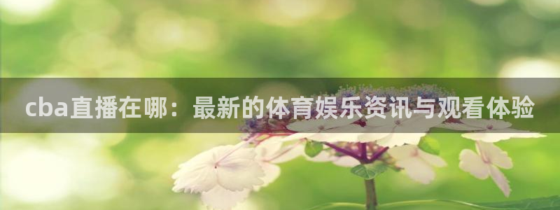 88看球直播足球比赛：cba直播在哪：最新的体育娱乐资讯与观看体验